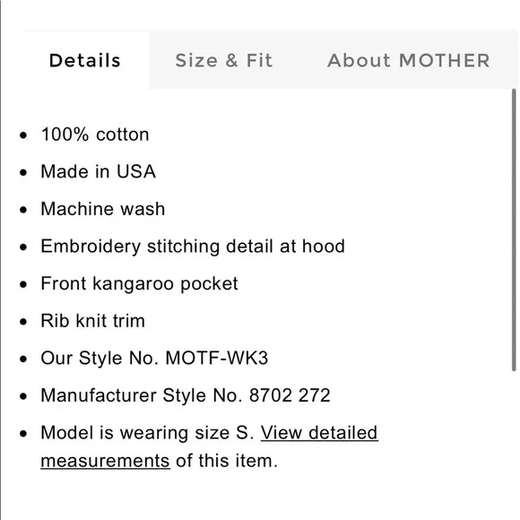 MOTHER Embroidered Floral Square Hoodie - Picture 9 of 9